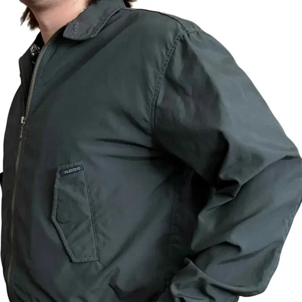 Valentino vtg bomber windbreaker jacket full zip men’s size 48 US medium M - Picture 6 of 16